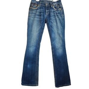 MISS ME JEANS WOMEN'S EMBELLISHED BOOTCUT JEANS SIZE 6/27X34